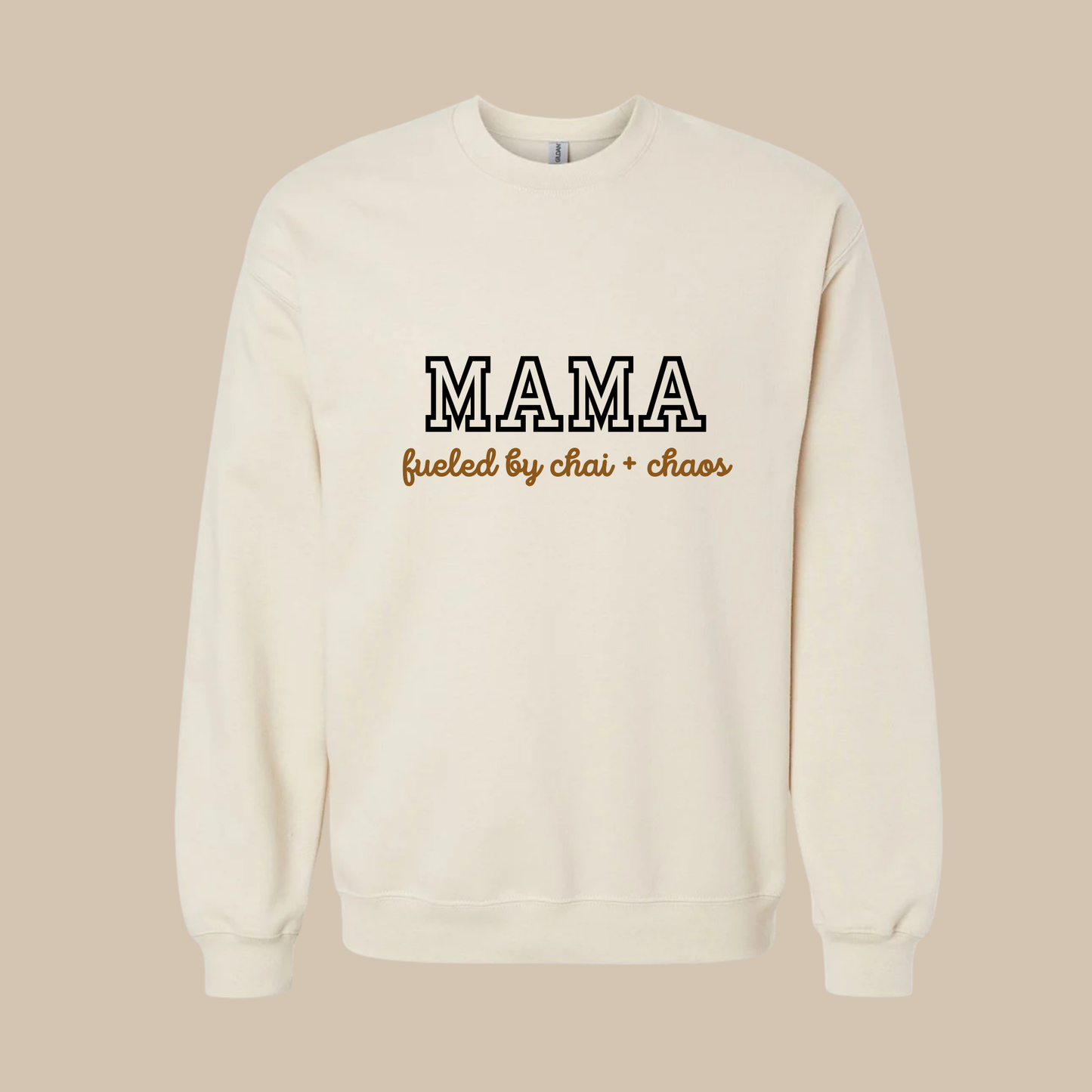 Mama Fueled by Chai + Chaos Crewneck Sweatshirt