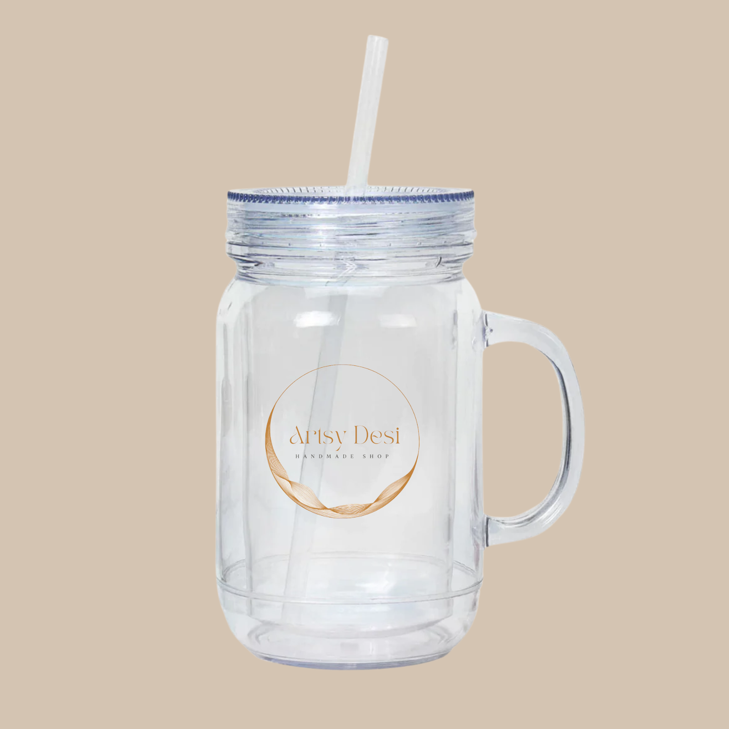 20 oz. Mason Jar Snow Globe Tumbler (Acrylic)