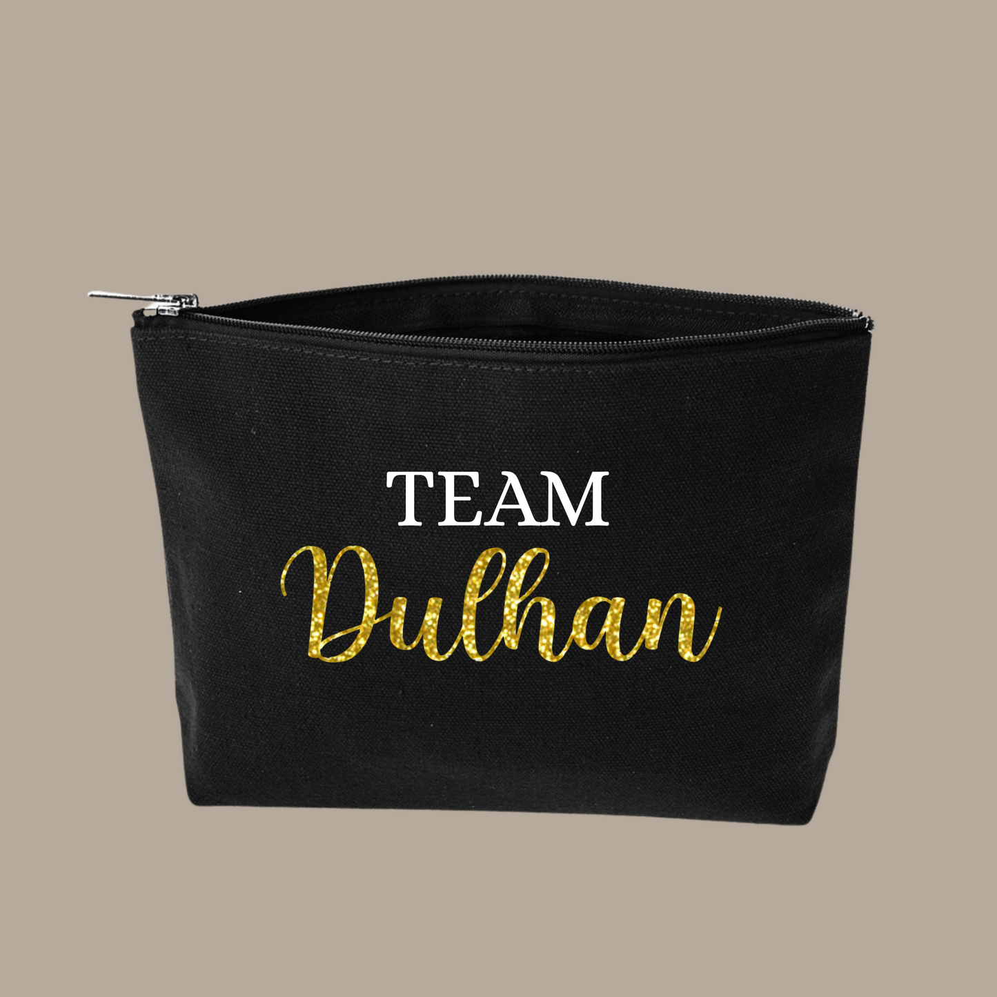 Team Dulhan Canvas Cosmetic Bag