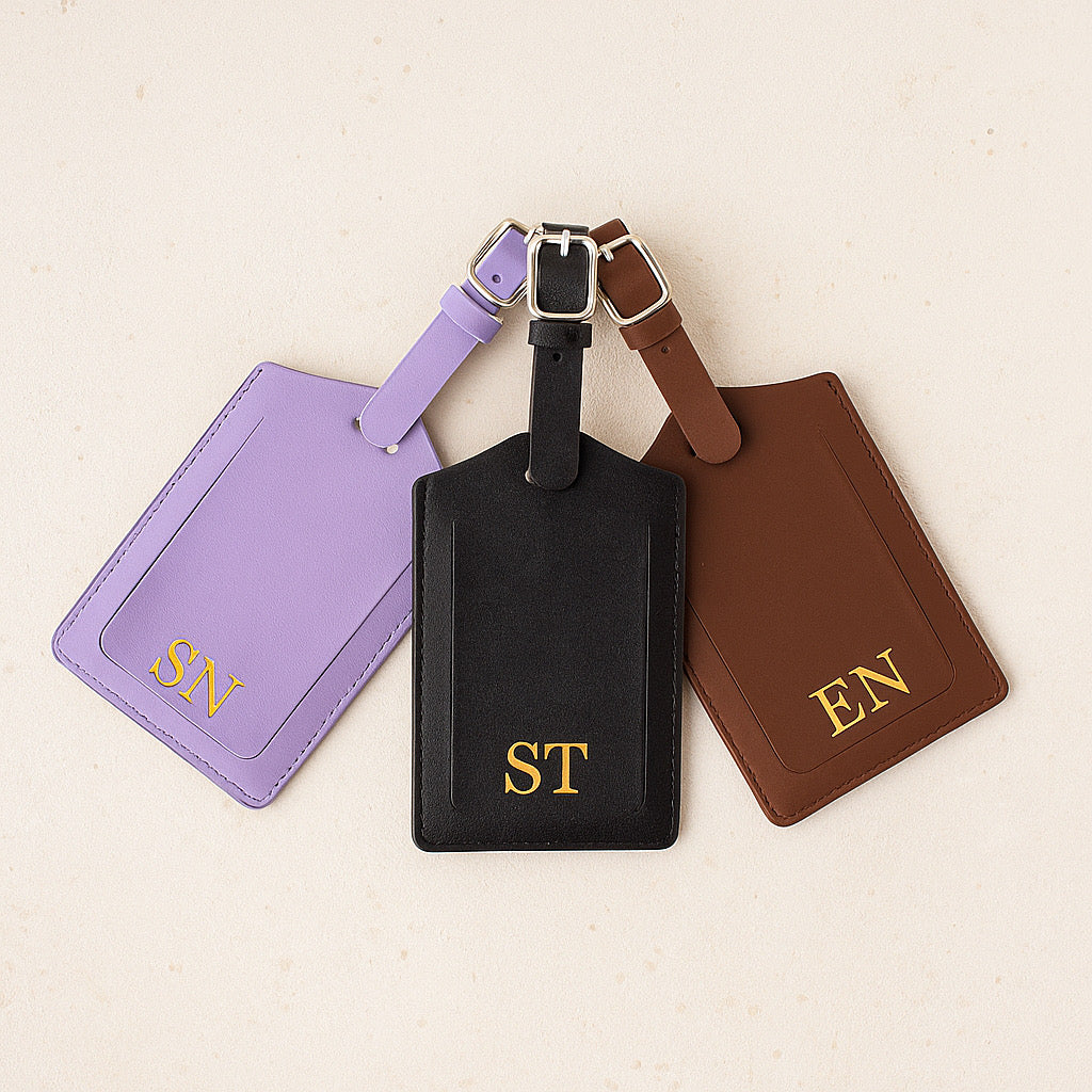 Personalized Monogram Luggage Tag – Custom Initials