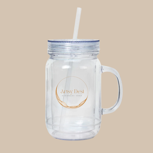 20 oz. Mason Jar Snow Globe Tumbler (Acrylic)