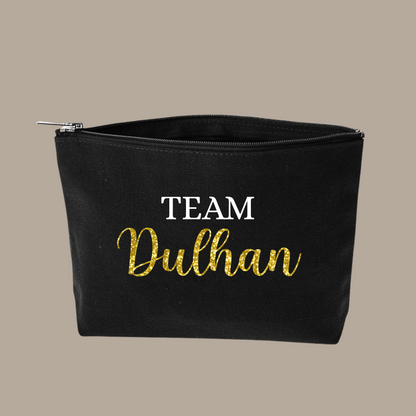 Team Dulhan Canvas Cosmetic Bag