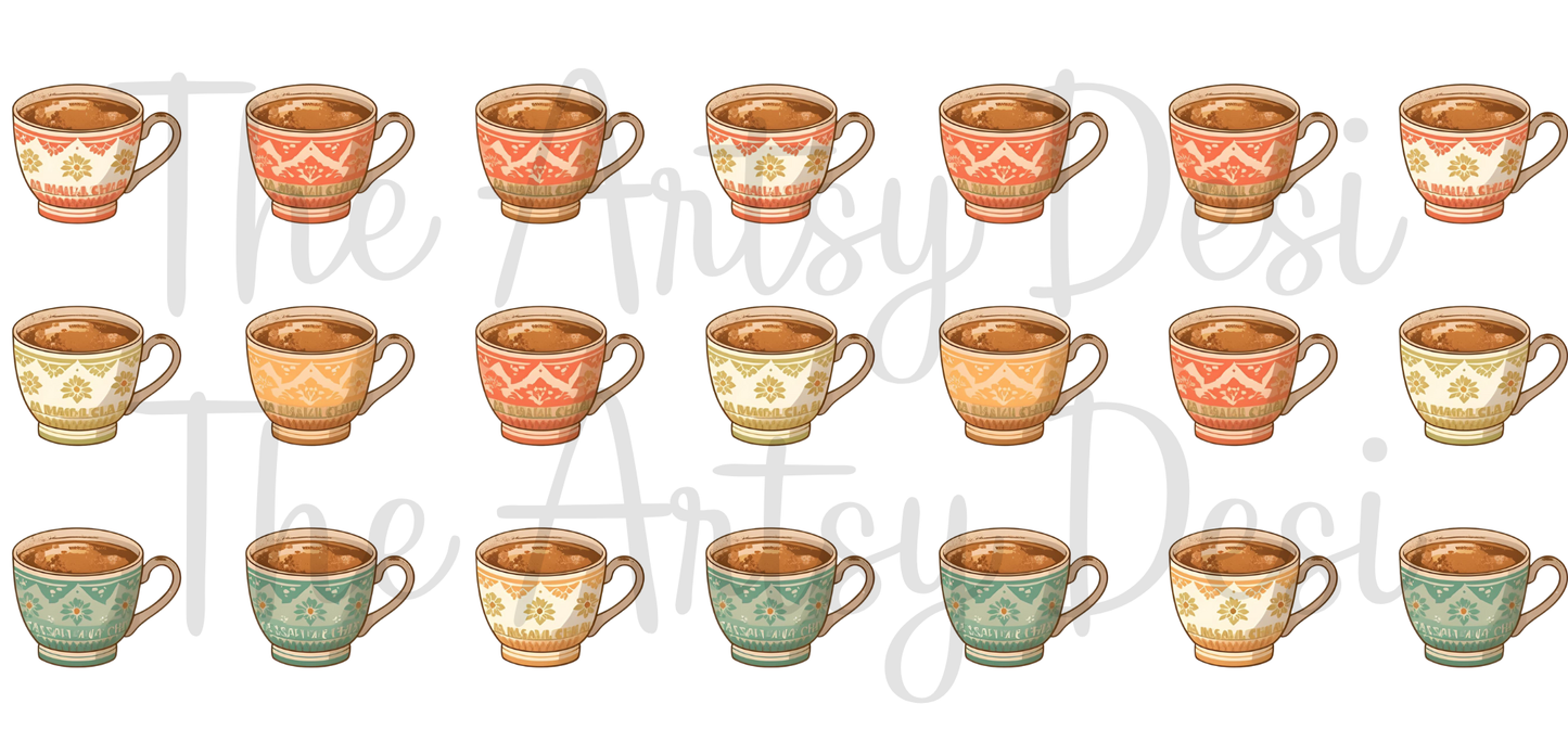 Pastel Chai Cups - Decal
