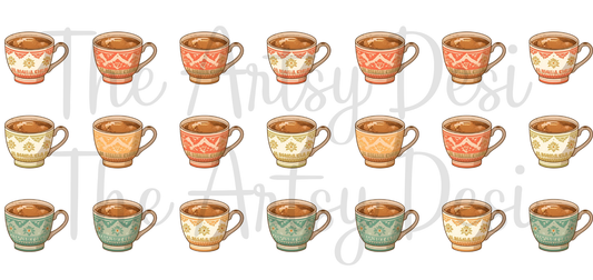 Pastel Chai Cups - Decal