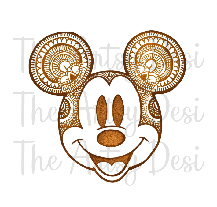Mickey Mouse Henna Decal