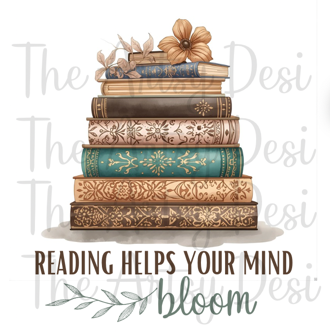 Reading Helps Your Mind Bloom Decal